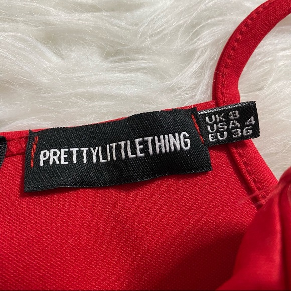 PRETTYLITTLETHING Red Cut Out Wide Leg Jum… - Picture 9 of 9